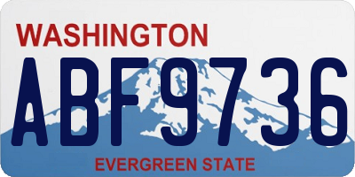 WA license plate ABF9736