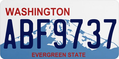 WA license plate ABF9737