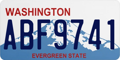WA license plate ABF9741
