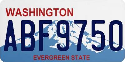 WA license plate ABF9750