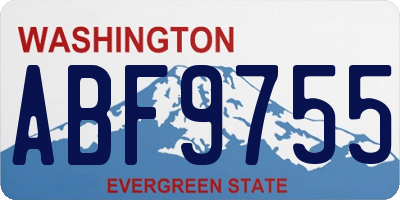 WA license plate ABF9755