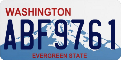 WA license plate ABF9761