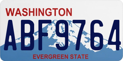 WA license plate ABF9764
