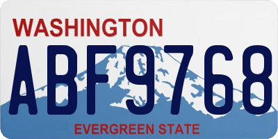 WA license plate ABF9768