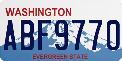 WA license plate ABF9770