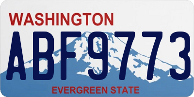 WA license plate ABF9773