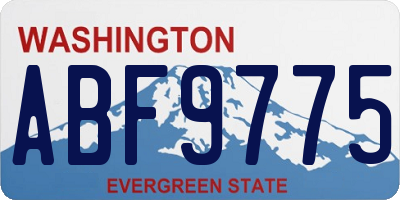 WA license plate ABF9775