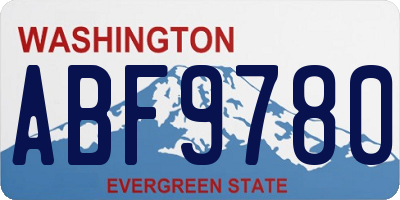 WA license plate ABF9780