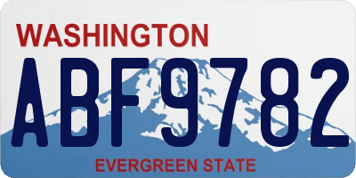 WA license plate ABF9782