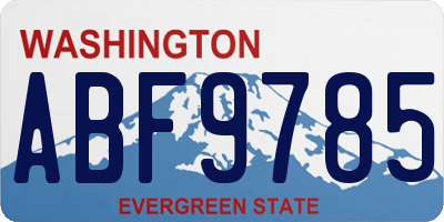 WA license plate ABF9785