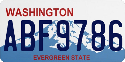 WA license plate ABF9786