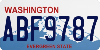 WA license plate ABF9787