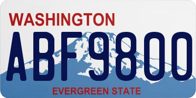 WA license plate ABF9800