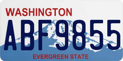 WA license plate ABF9855
