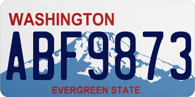 WA license plate ABF9873