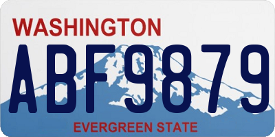 WA license plate ABF9879