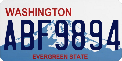 WA license plate ABF9894