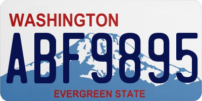 WA license plate ABF9895