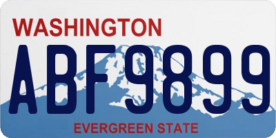 WA license plate ABF9899