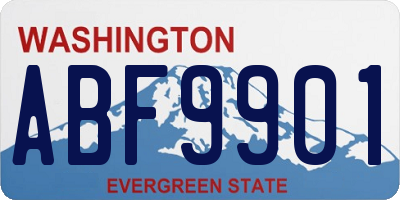WA license plate ABF9901