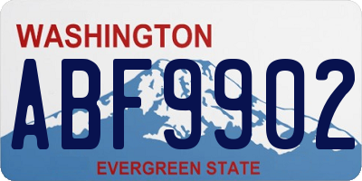 WA license plate ABF9902