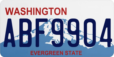 WA license plate ABF9904