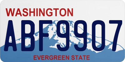 WA license plate ABF9907