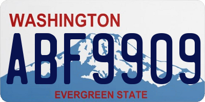 WA license plate ABF9909