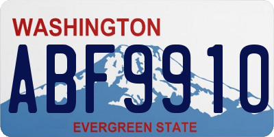 WA license plate ABF9910