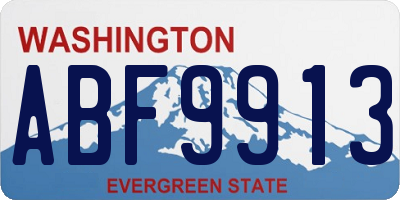 WA license plate ABF9913