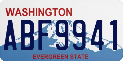 WA license plate ABF9941