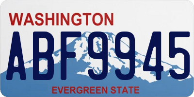 WA license plate ABF9945