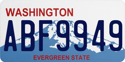 WA license plate ABF9949