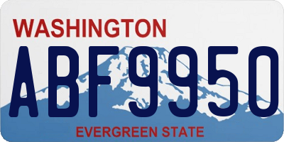 WA license plate ABF9950