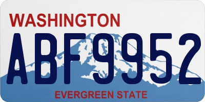 WA license plate ABF9952