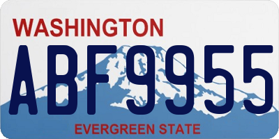 WA license plate ABF9955