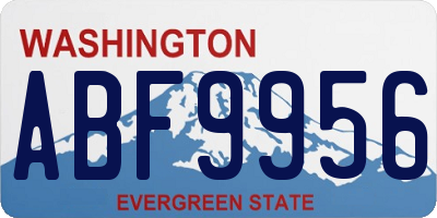 WA license plate ABF9956