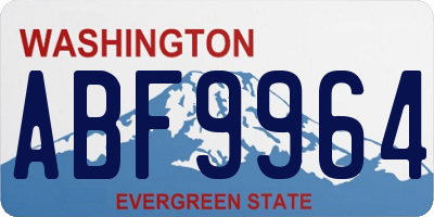 WA license plate ABF9964