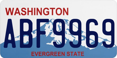 WA license plate ABF9969
