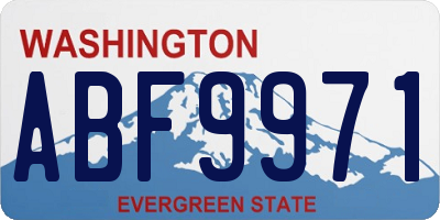 WA license plate ABF9971