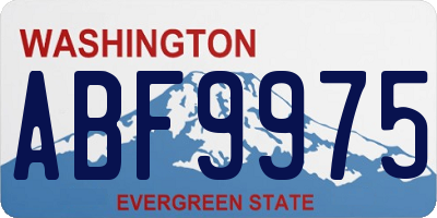 WA license plate ABF9975