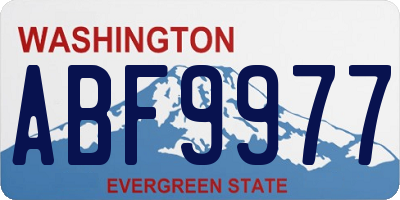 WA license plate ABF9977