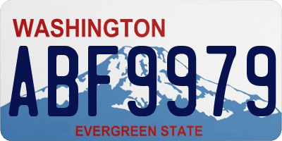 WA license plate ABF9979