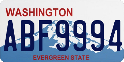 WA license plate ABF9994