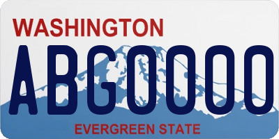 WA license plate ABG0000