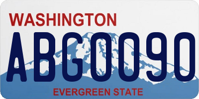 WA license plate ABG0090
