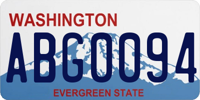 WA license plate ABG0094
