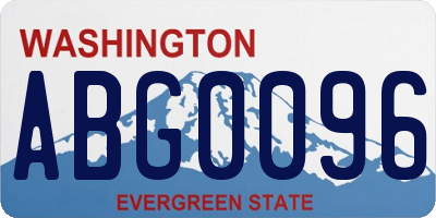 WA license plate ABG0096