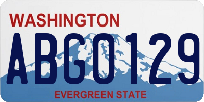 WA license plate ABG0129