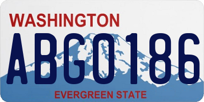 WA license plate ABG0186
